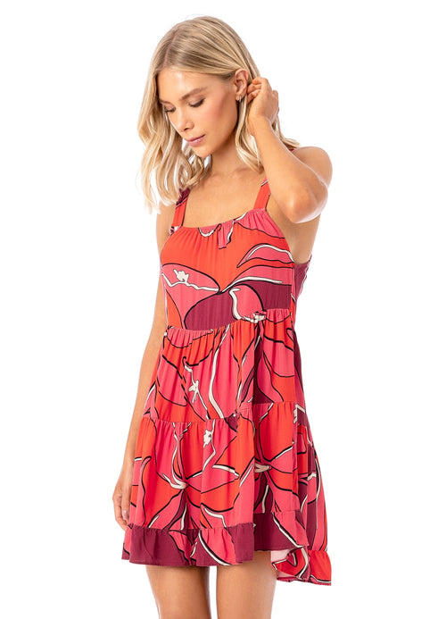 Alternative image -  Maaji Red Foliage Demi Short Dress