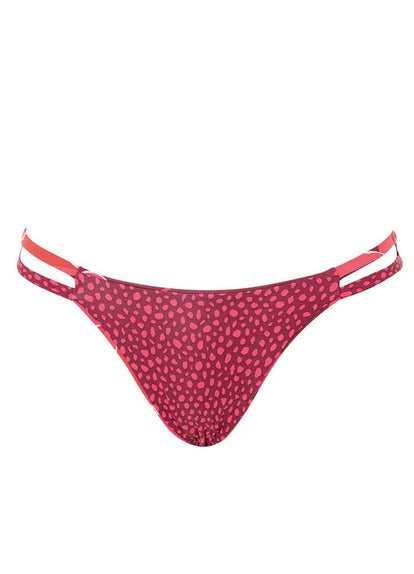 Thumbnail - Maaji Red Foliage Split Split Strap Bikini Bottom - 8