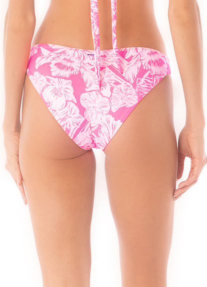 Thumbnail - Maaji Pink Blossom Flirt Low Rise Thin Side Bikini Bottom - 5