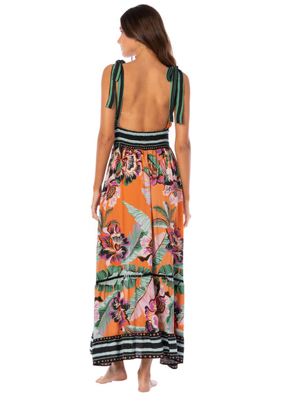  Maaji Apricot Blooms Lylou Long Dress