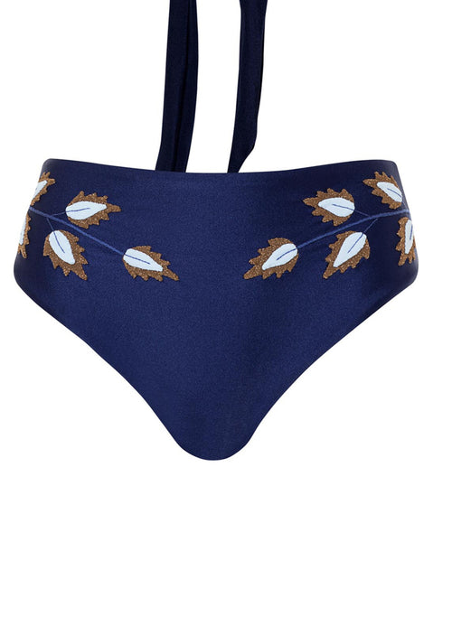 Maaji Indigo Blue Parade Long Line Triangle Bikini Top