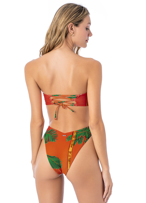Maaji Flowerlike Splashy Single Strap Bikini Bottom - SM / Multicolor /  Cheeky Cut