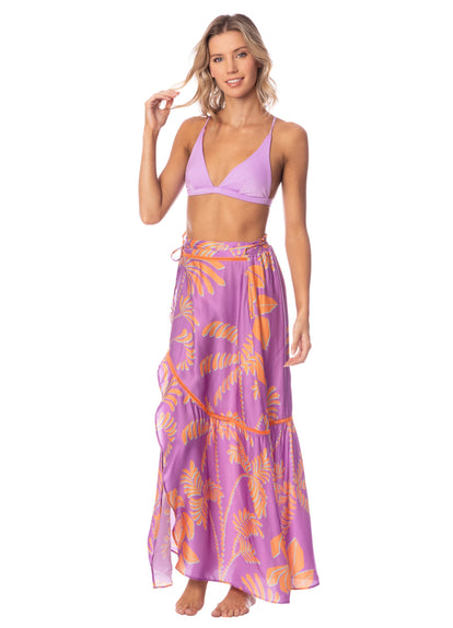 Thumbnail - Maaji Lilac Ferns Autumnally Long Skirt - 1