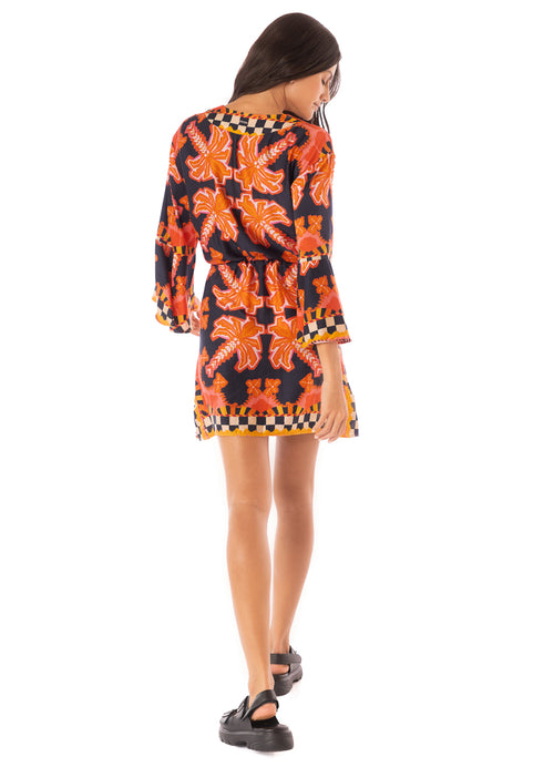 Hover image -  Maaji Racing Palms Joypop Kaftan