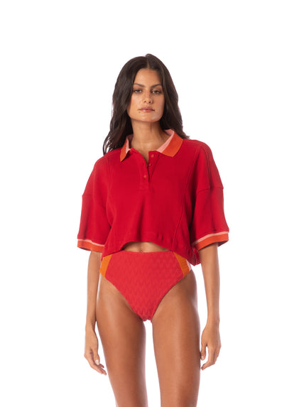 Thumbnail - Maaji Apple Red Solene Shirt - 4