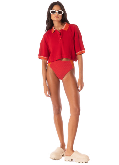 Thumbnail - Maaji Apple Red Solene Shirt - 7