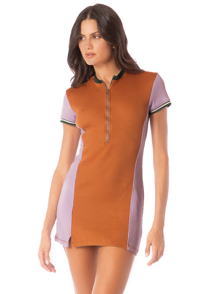 Thumbnail - Maaji Satin Umber Lavender Short Dress - 4