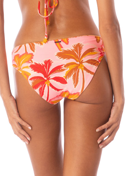 Thumbnail - Maaji Pink Palms Sublimity Regular Rise Classic Bikini Bottom - 5