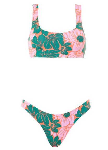 Thumbnail - Maaji Floral Stamp Guinea Sporty Bralette Bikini Top - 10