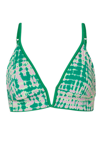 Thumbnail - Maaji Enchanting Emerald Parade Long Line Triangle Bikini Top - 9