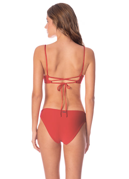 Thumbnail - Maaji Red Camelia Sublimity Regular Rise Classic Bikini Bottom - 1