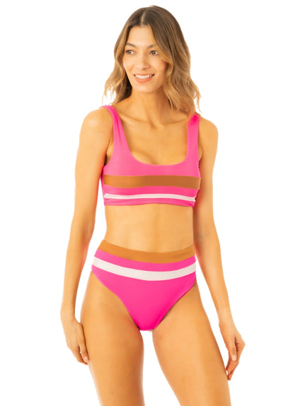 Thumbnail - Maaji Radiant Pink Suzy Babe High Rise Bikini Bottom - 2