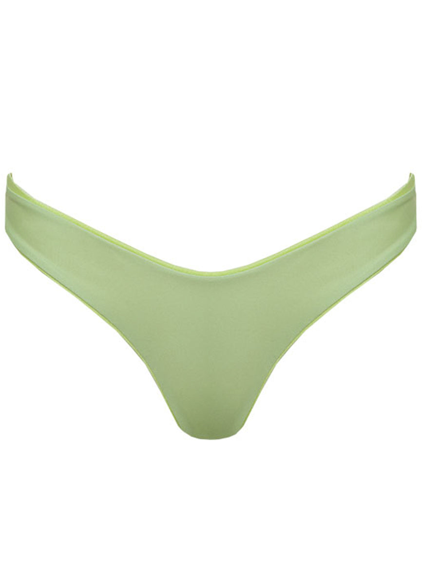 Maaji Lemonade Green Splendour Regular Rise Thin Side Bikini Bottom