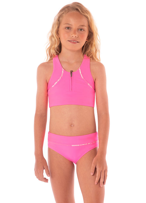 Main image -  Maaji Fucshia Poppy Bikini Set Girls