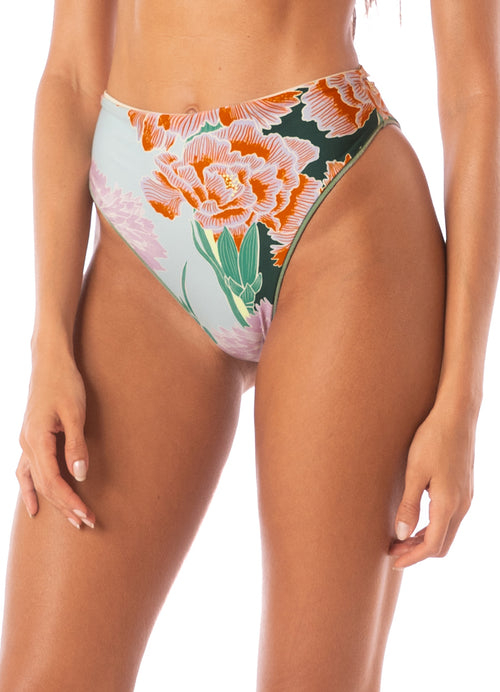 Hover image -  Maaji Shamrock Green Sully High Rise Classic Bikini Bottom