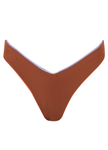 Thumbnail - Maaji Satin Umber Resplendent Regular Rise Double V Bikini Bottom - 9