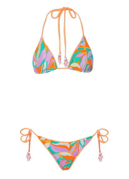 Thumbnail - Maaji Vibrant Apricot Sunniest Low Rise Tie Side Bikini Bottom - 12