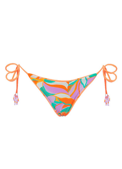 Thumbnail - Maaji Vibrant Apricot Sunniest Low Rise Tie Side Bikini Bottom - 10