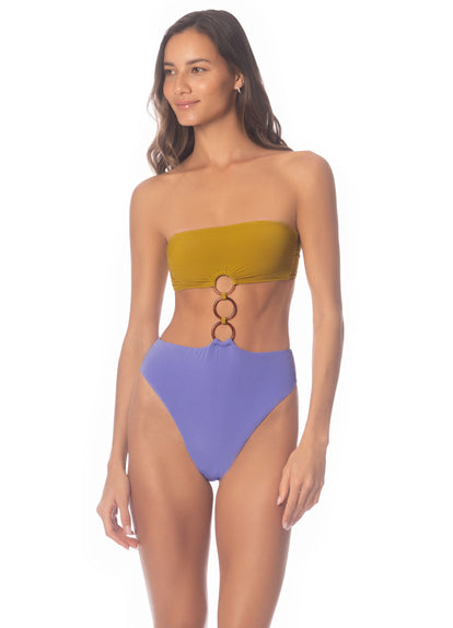  Maaji Deep Periwinkle Makenna Bandeau One Piece