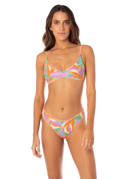  Maaji Vibrant Apricot Sublimity Regular Rise Classic Bikini Bottom