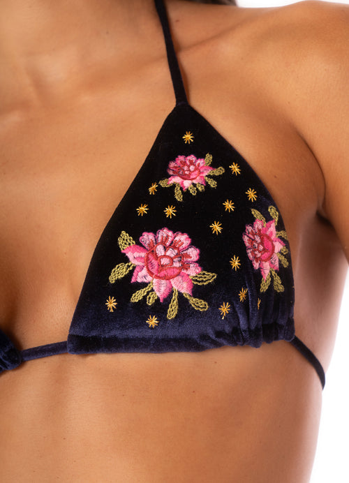 Hover image -  Maaji Bouquet Bliss Balmy Sliding Triangle Bikini Top