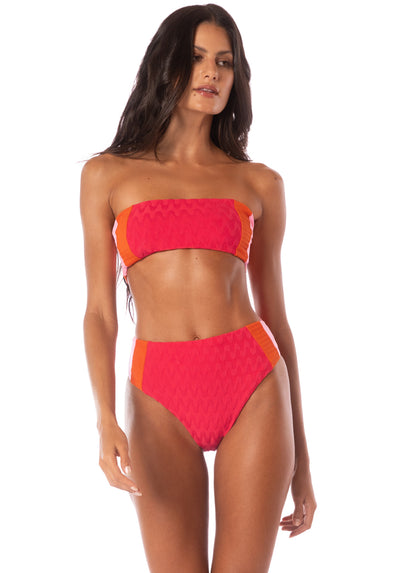 Thumbnail - Maaji Apple Red Wanderer High Rise Classic Bikini Bottom - 8