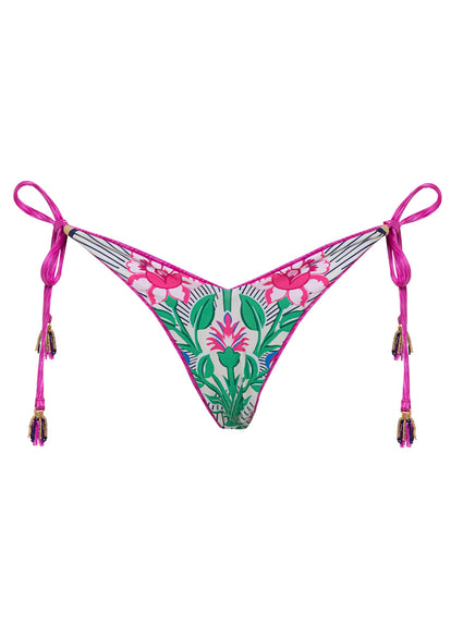 Thumbnail - Maaji Deep Pink Sunseeker Regular Rise Tie Side Bikini Bottom - 8