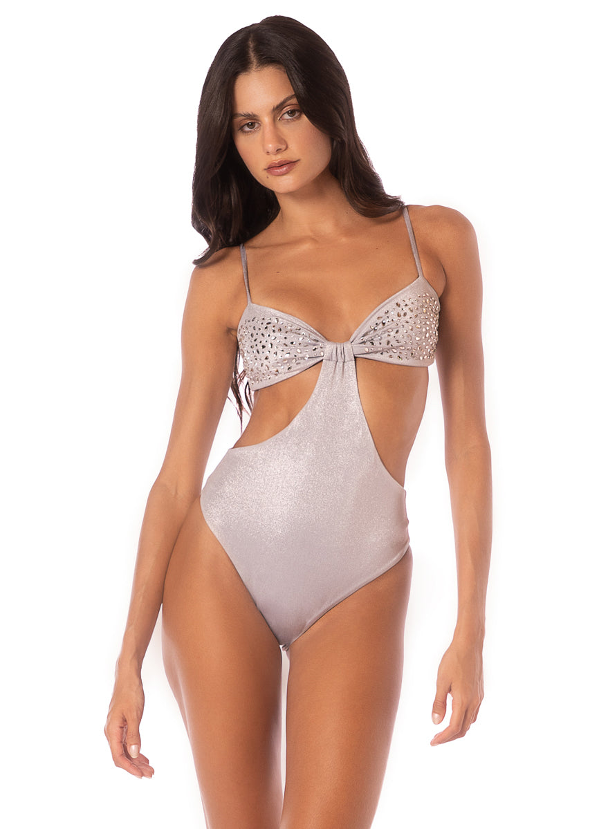 Maaji Smokey Silver Anya Trikini One Piece