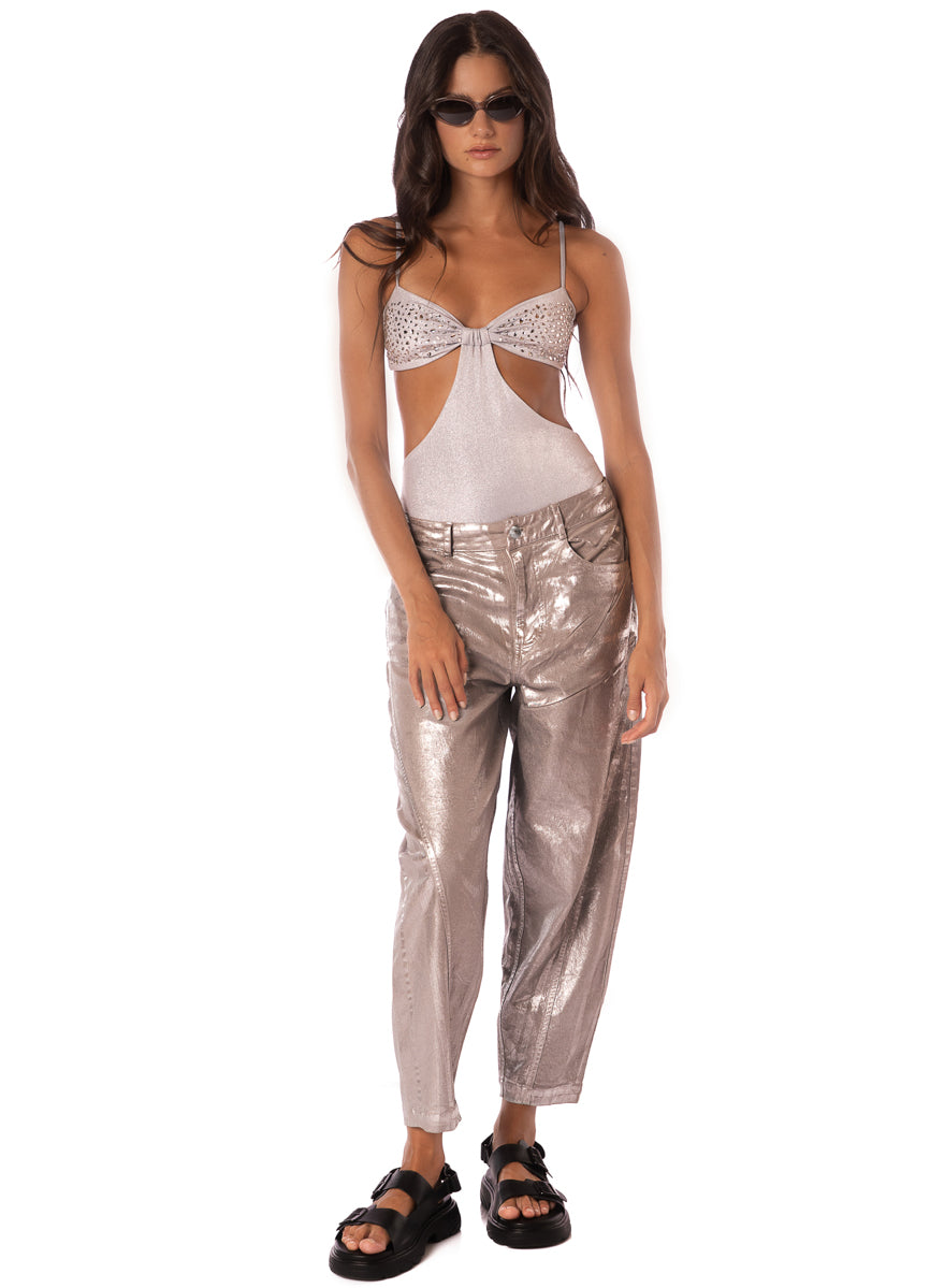 Maaji Smokey Silver Anya Trikini One Piece