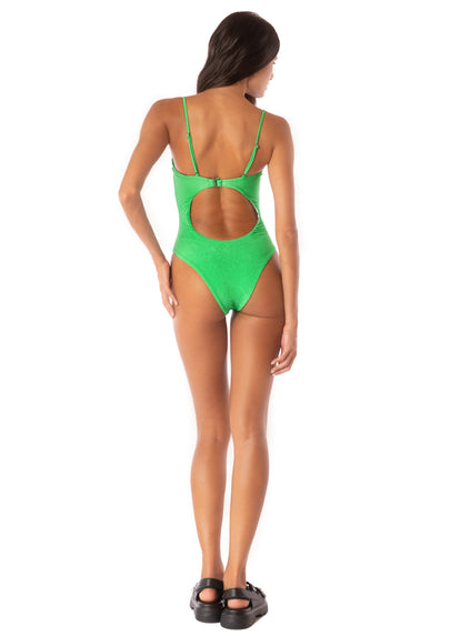 Thumbnail - Maaji Parakeet Green Cuba Underwire One Piece - 5