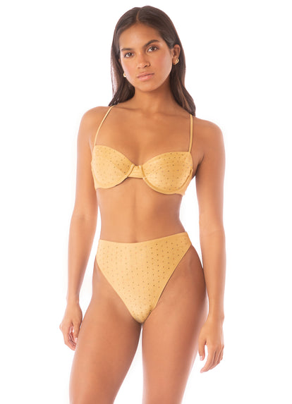  Maaji Creamy Gold Golden Underwire Bikini Top