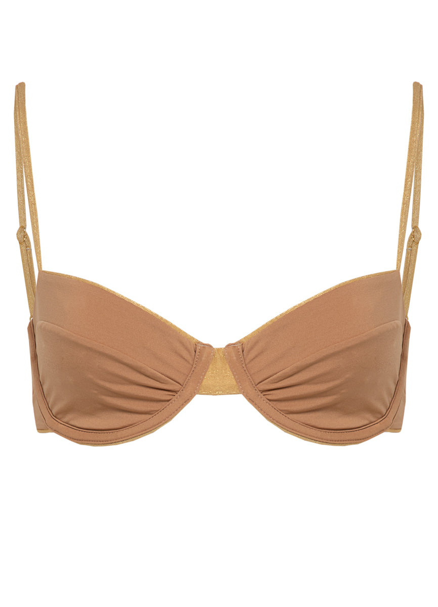 Maaji Creamy Gold Golden Underwire Bikini Top