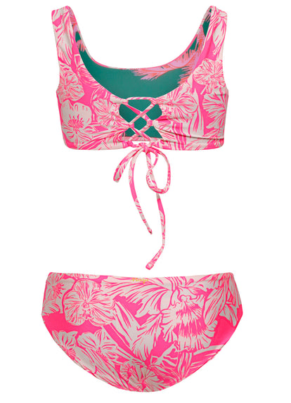 Thumbnail - Maaji Pink Blossom Hoya Bikini Set Girls - 7