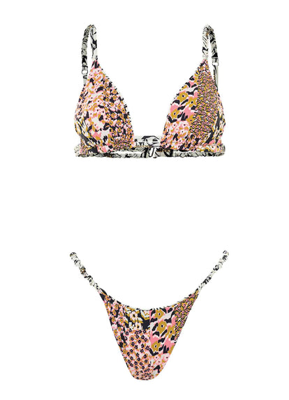 Thumbnail - Maaji Daisy Floral Lydia Sliding Triangle Bikini Top - 7