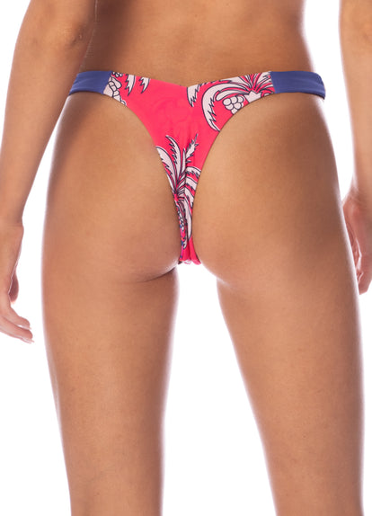 Thumbnail - Maaji Periwinkle Palms Jewel Regular Rise Thin Side Bikini Bottom - 5