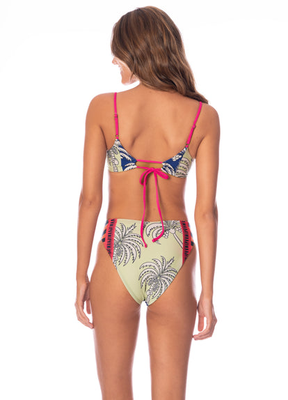 Thumbnail - Maaji Periwinkle Palms Sussac High Rise Classic Bikini Bottom - 1