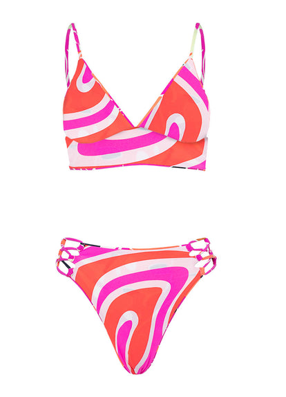 Thumbnail - Maaji Jungle Reef Copilot Long Line Triangle Bikini Top - 6