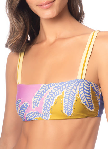 Thumbnail - Maaji Periwinkle Palms Inessa Classic Bralette Bikini Top - 9