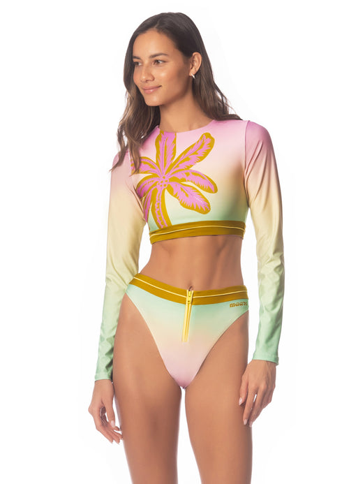 Main image -  Maaji Candy Palms Spectacular Long Sleeve Bikini Top