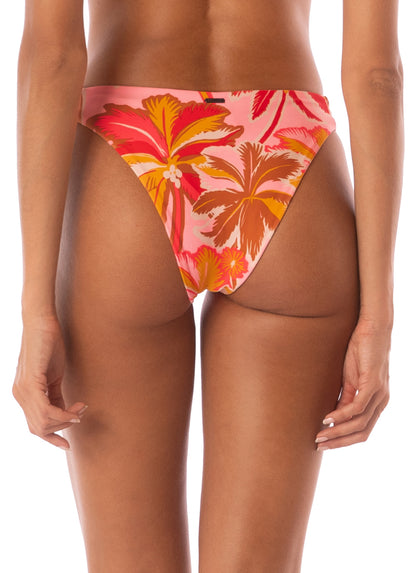 Thumbnail - Maaji Pink Palms Squinny Low Rise Triple Strap  Bikini Bottom - 5