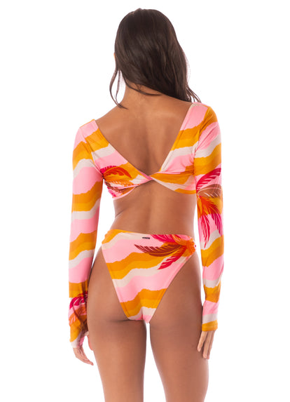 Thumbnail - Maaji Paradiso Waves Chance High Rise Thin Side Bikini Bottom - 1