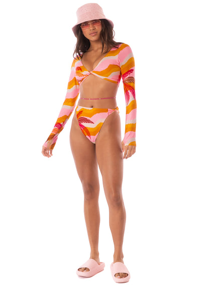 Thumbnail - Maaji Paradiso Waves Chance High Rise Thin Side Bikini Bottom - 6