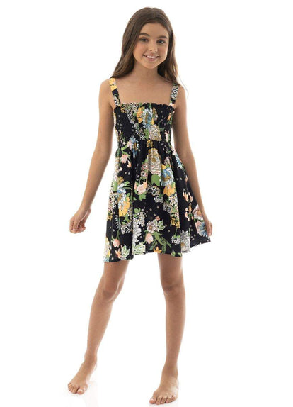 Thumbnail - Maaji Black Bouquet Bouquet Girls Short Dress - 4