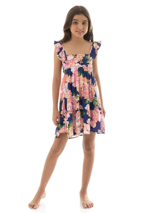 Alternative image -  Maaji Peony Groom Girls Short Dress-Maaji-02,04,06,08,10,12,14,16,_tab_sizechartgirls,Blue,BREAKFAST WITH BERRIES,GIRLS,GIRLS BEACHWEAR,GIRLS DRESS 100% ECOVERO VISCOSE WOVEN,GIRLS SHORT DRESS,KIDS,MatchOutfit,SPRING 2022