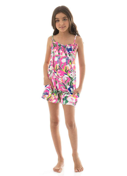 Thumbnail - Maaji Zinnia Anori Girls Romper-Maaji-02,04,06,08,10,12,14,16,_tab_sizechartgirls,BREAKFAST WITH BERRIES,GIRLS,GIRLS BEACHWEAR,GIRLS ROMPER,GIRLS ROMPER 100% POLYAMIDE KNIT,KIDS,MatchOutfit,Pink,ROMPER,SPRING 2022 - 4