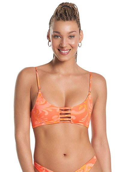 Thumbnail - Maaji Swirl Tulip Praia Sporty Bralette Bikini Top-Maaji-4 WAY WEAR,_tab_sizechartswim,BIKINI TOP,BRALETTE,LG,MD,Orange,SM,SPORTY,SPORTY BRALETTE,SPRING 2022,SWIMWEAR,TRAVEL THERAPY,WOMENS,WOMENS TOP SWIMWEAR ONE PIECE 79% POLYAMIDE 21% SPANDEX KNIT,XL,XS,XXL,XXXL - 6