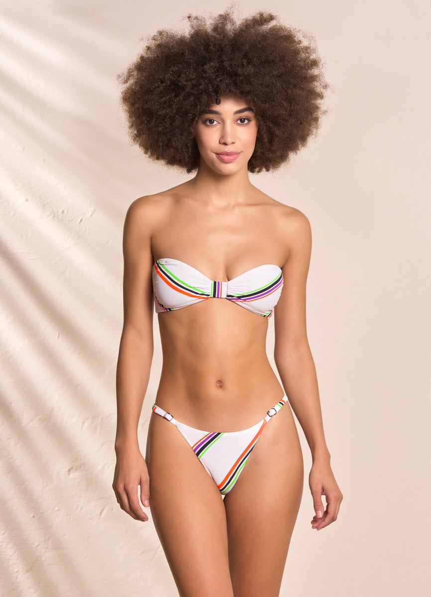 Maaji Sunset Stripe Selini Strapless Bandeau Bikini Top - SM / Multicolor