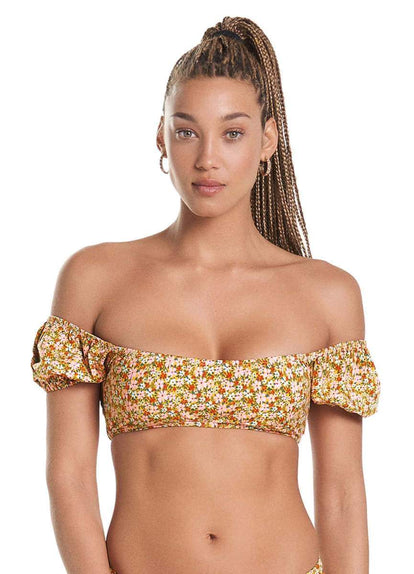 Thumbnail - Maaji Cheery Blossom Kauai Puff Sleeve Bikini Top - 7