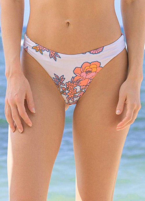 Hover image -  Maaji Le Fleur Sublimity Classic Bikini Bottom-Maaji-_tab_sizechartswim,BIKINI BOTTOM,CLASSIC,CLASSIC SIGNATURE CUT,LG,LUCKY ME,MD,OCEAN OH CHARM,REVERSIBLE,SIGNATURE CUT,signature_cut,SM,SUMMER 2022,SWIMWEAR,White,WOMENS,WOMENS SWIMWEAR BOTTOM 82% RECYCLED POLYAMIDE 18% SPANDEX KNIT,XL,XS,XXL,XXXL