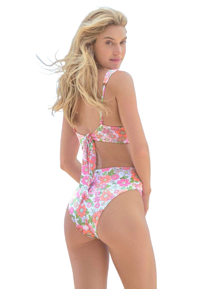 Maaji Flower Power Suzane High Rise/High Leg Bikini Bottom-Maaji-_tab_sizechartswim,BIKINI BOTTOM,CHEEKY CUT,HIGH RISE/HIGH LEG,HIGH RISE/HIGH LEG CHEEKY CUT,LG,Low Coverage,Low stock,LUCKY ME,MD,Pink,REVERSIBLE,ROLL THE DICE,SM,SUMMER 2022,SWIMWEAR,WOMENS,WOMENS SWIMWEAR BOTTOM 82% RECYCLED POLYAMIDE 18% SPANDEX KNIT,XL,XS,XXL,XXXL